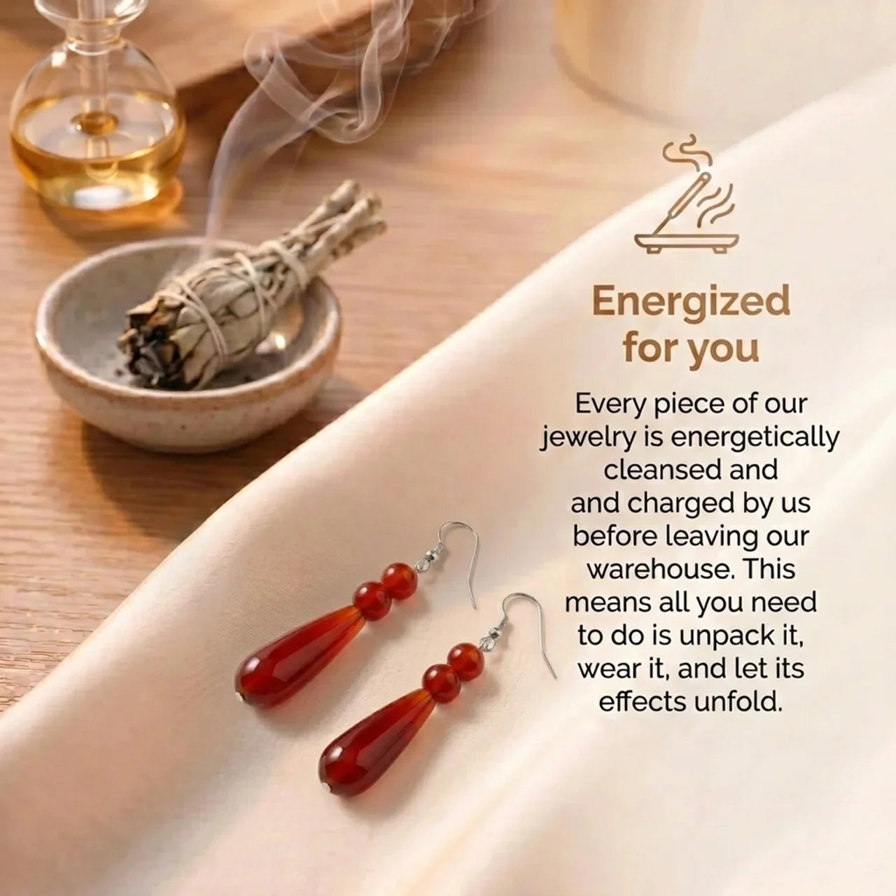 Carnelian Earrings - Teardrops