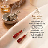Carnelian Earrings - Teardrops