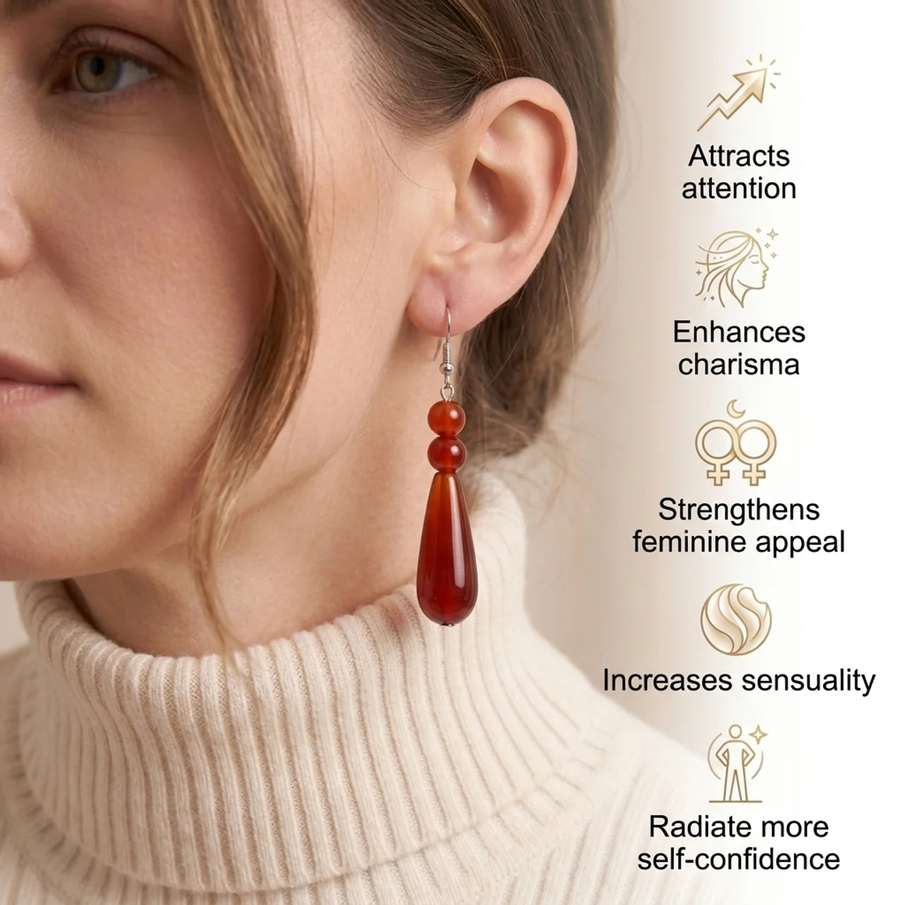 Carnelian Earrings - Teardrops