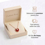 Carnelian Necklace - Circle Pendant