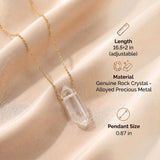 Clear Quartz Necklace - Gold Plating