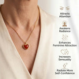 Carnelian Necklace - Heart Shape