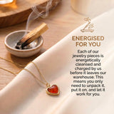 Carnelian Necklace - Heart Shape