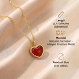 Carnelian Necklace - Heart Shape