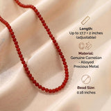 Carnelian Pearl Necklace