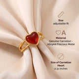 Carnelian Ring - Heart Shape