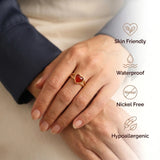 Carnelian Ring - Heart Shape