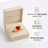 Carnelian Ring - Heart Shape