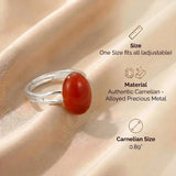 Carnelian Ring - Pearl Natural