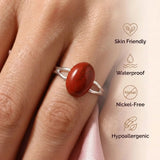 Carnelian Ring - Pearl Natural