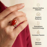 Carnelian Ring - Pearl Natural