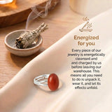 Carnelian Ring - Pearl Natural