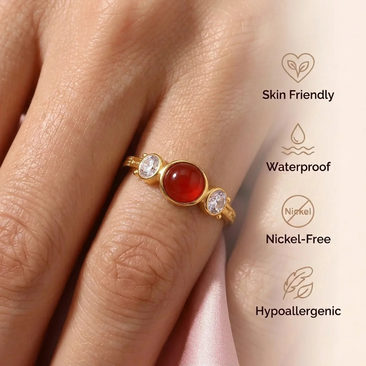 Carnelian Ring - Retro
