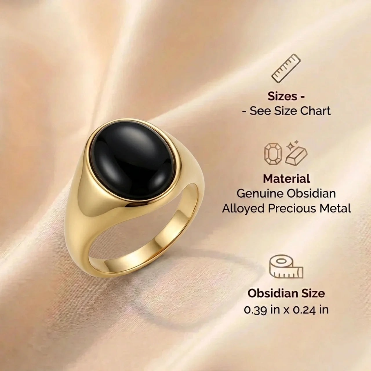 Obsidian Ring - Eye