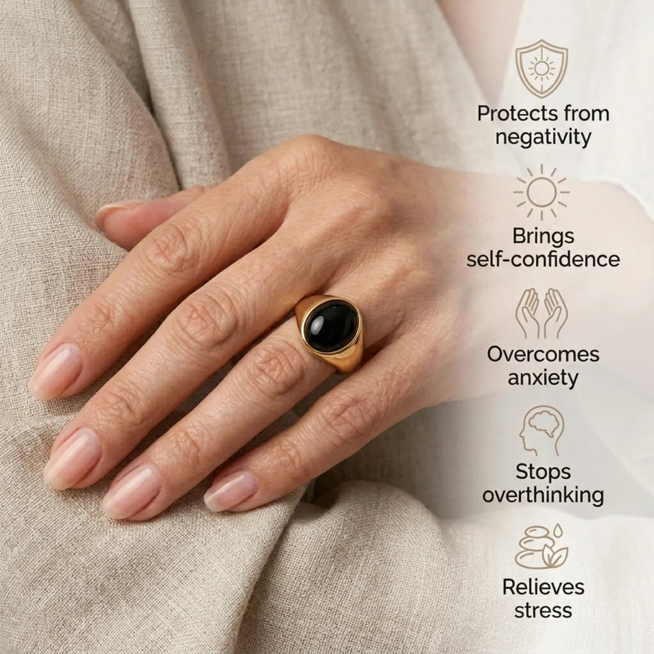 Obsidian Ring - Eye