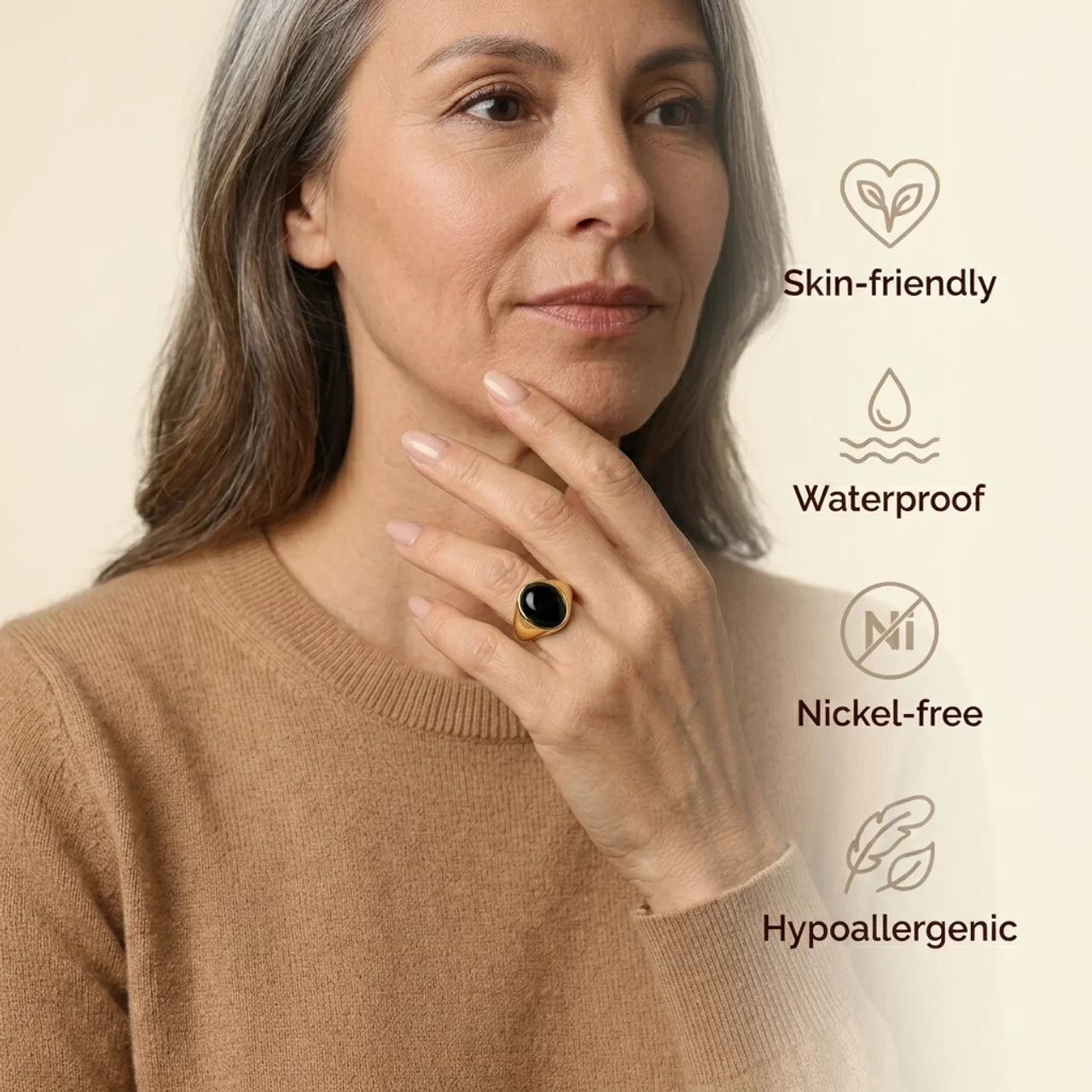 Obsidian Ring - Eye