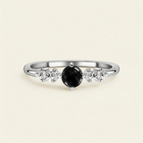 Obsidian Ring - Pearl Cut