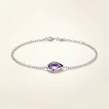 Amethyst Bracelet - Bead Pendant with S925 Silver
