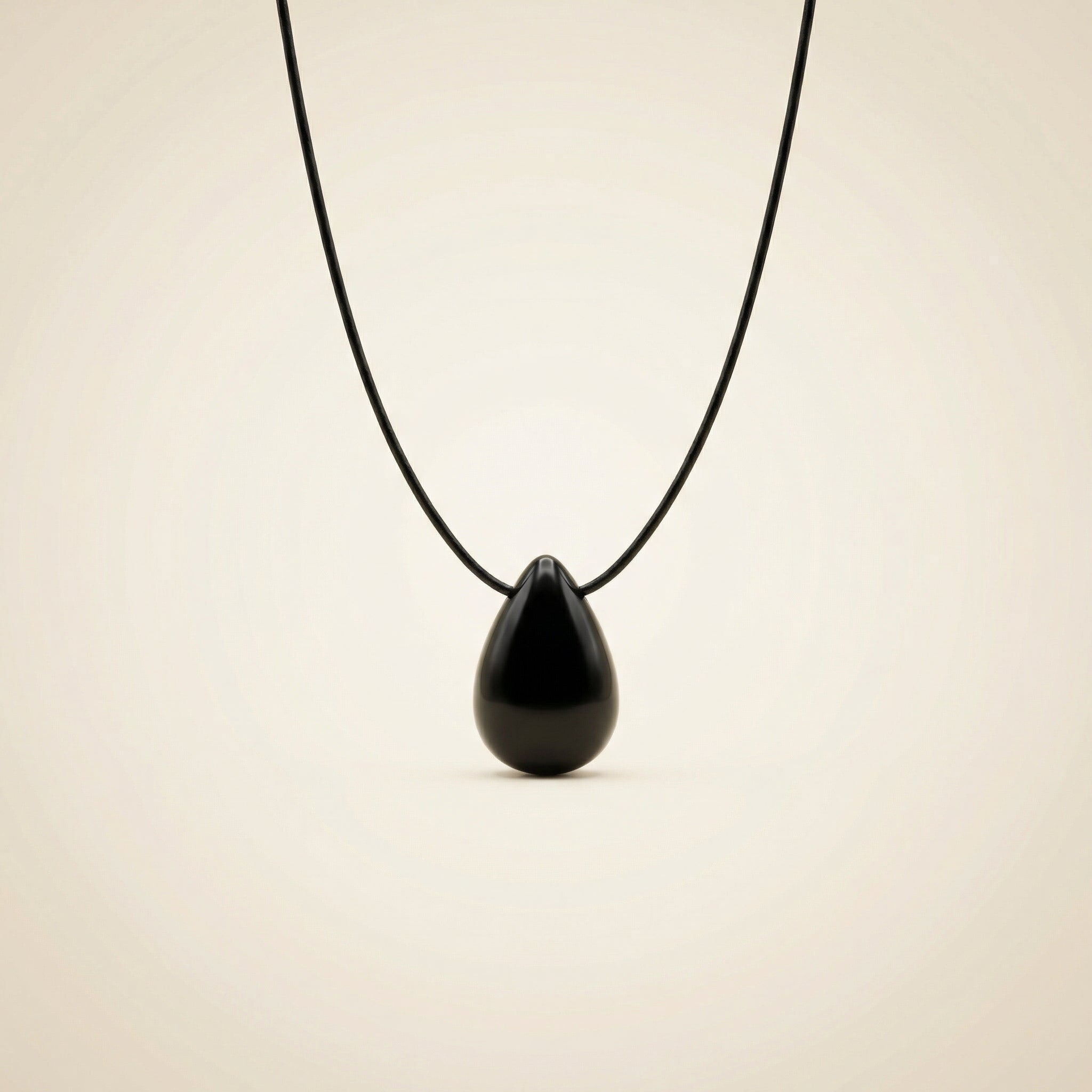 Obsidian Necklace - Natural Necklace Teardrop Shape