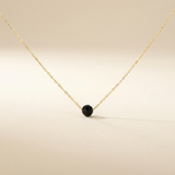 Tourmaline Necklace - Faceted S925 Silver with Gold Plating