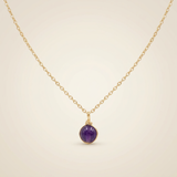 Amethyst Necklace - Sphere with Copper