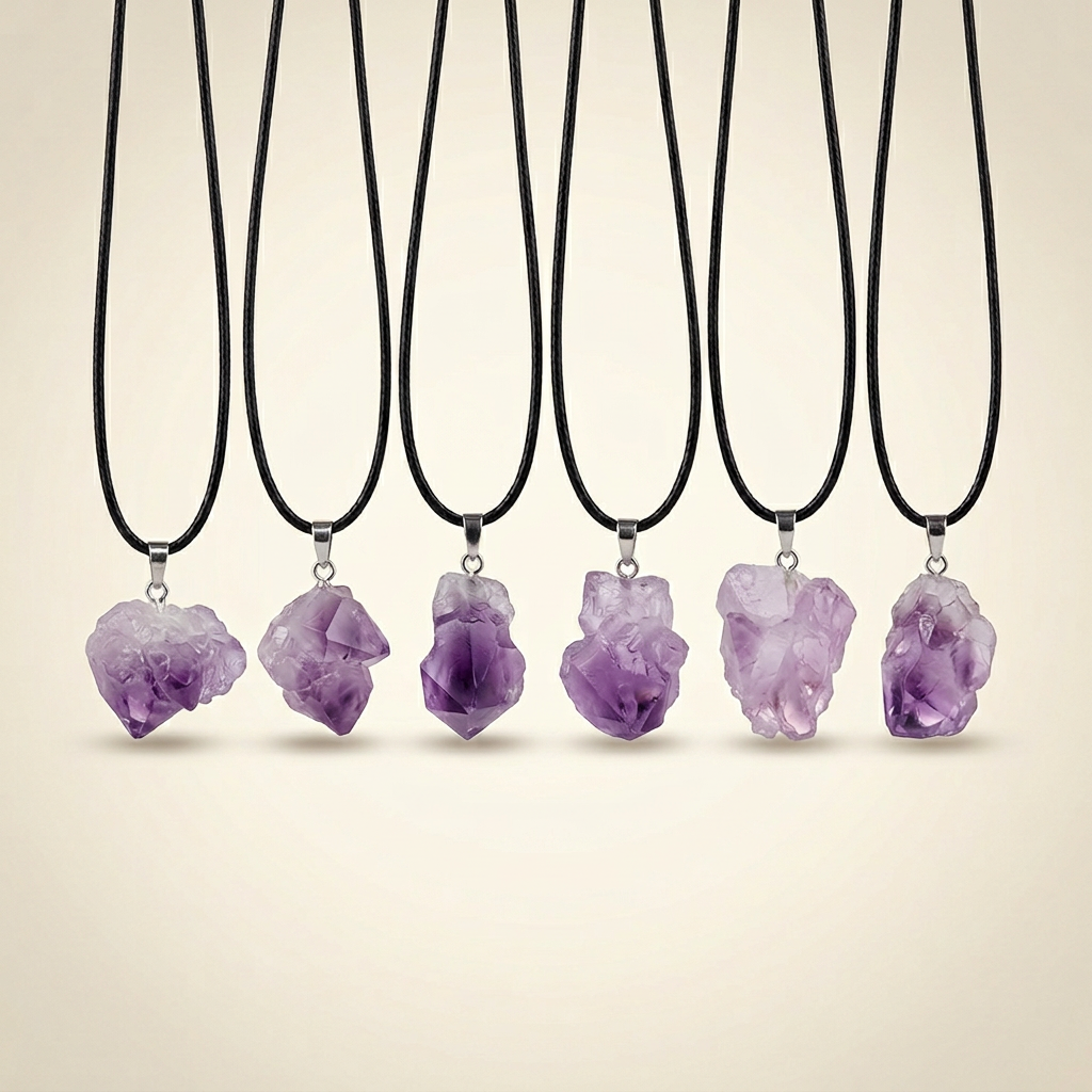 Amethyst Necklace - Unprocessed Natural Stone