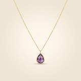 Amethyst Necklace with 14K Gold Chain