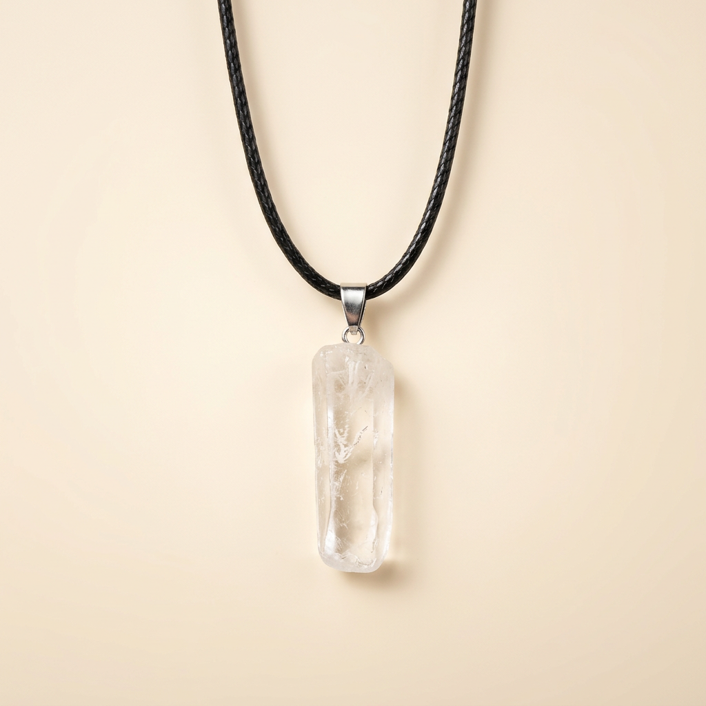 Clear Quartz Necklace - Natural Clear Stone