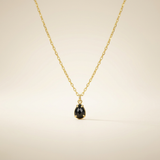 Obsidian Necklace - 14K Gold Plating