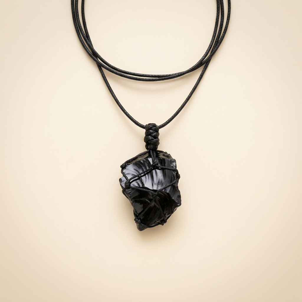 Obsidian Necklace - Nature Pendant