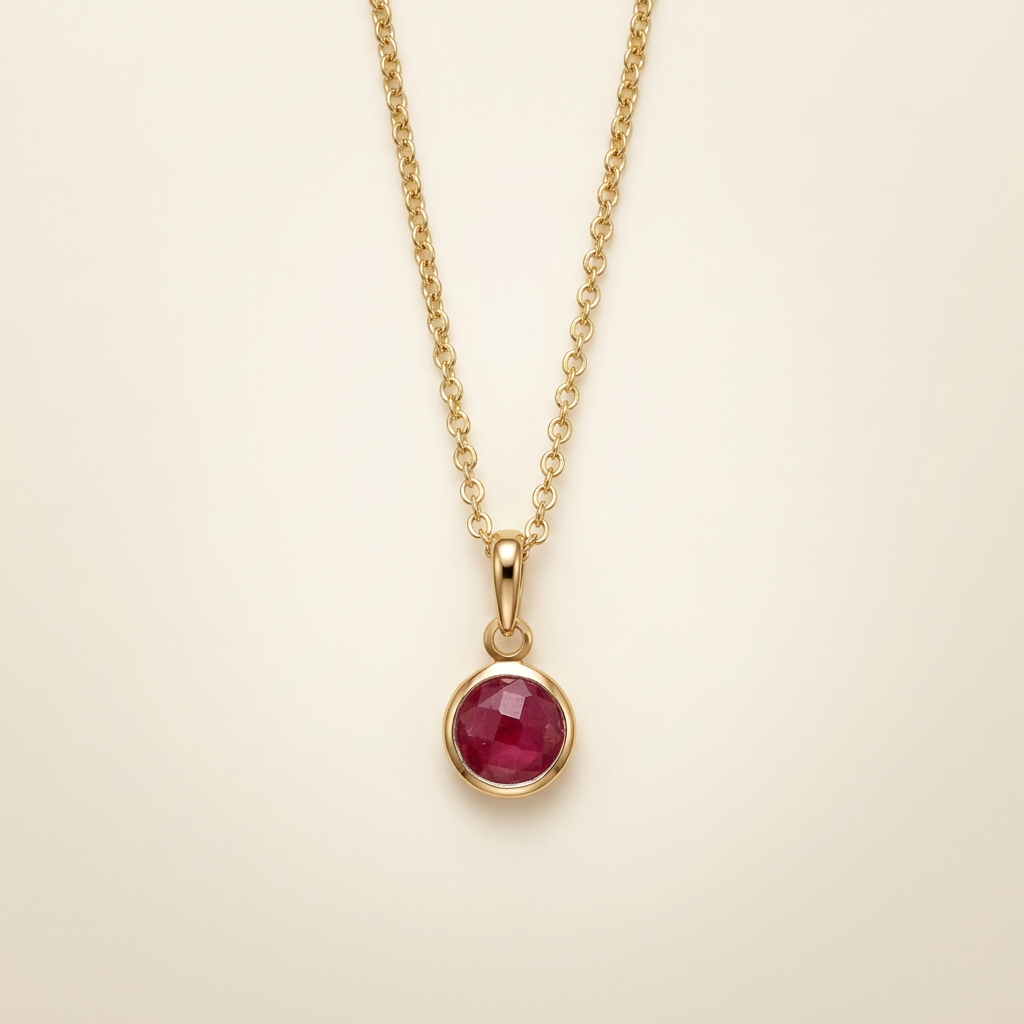 Ruby Necklace - Gold Plating
