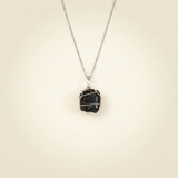 Tourmaline Necklace - Raw Stone S925 Silver