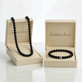 Obsidian Pearl Set - Necklace & Bracelet