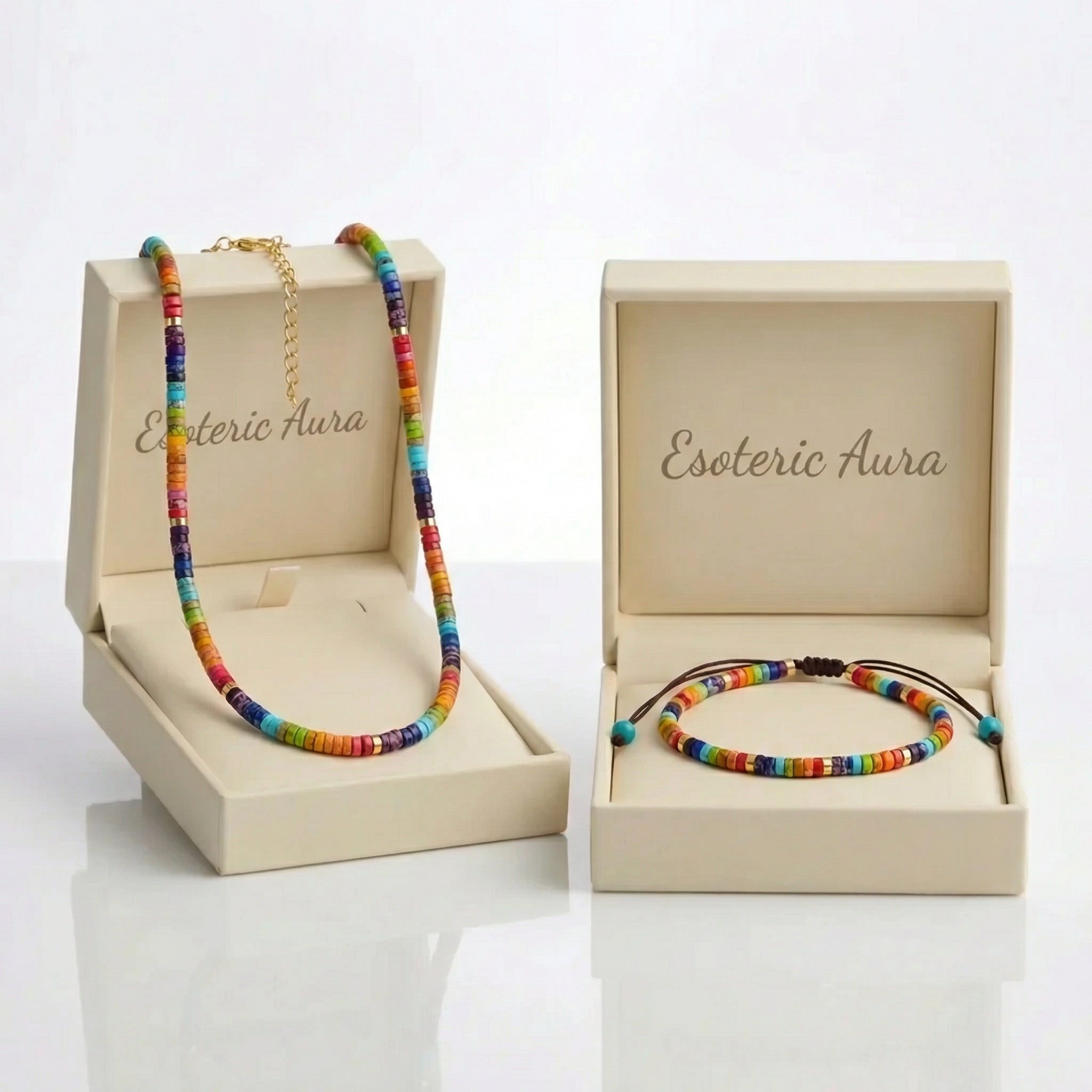Jaspis Chakra Set - Necklace & Bracelet