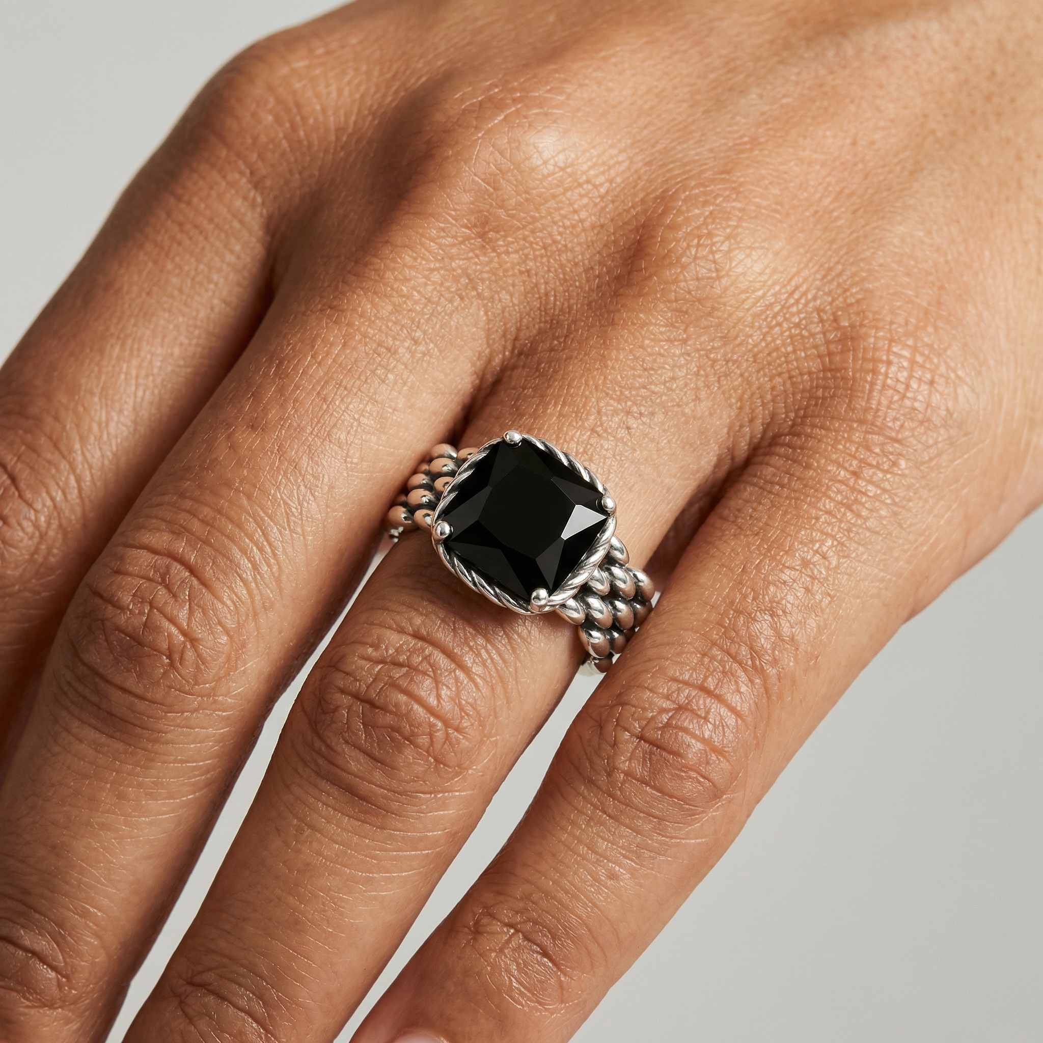 Obsidian Ring - Vintage