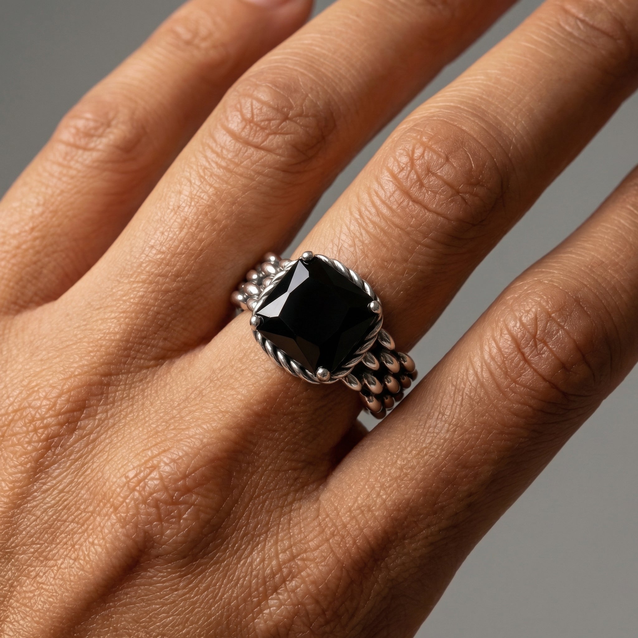 Obsidian Ring - Vintage