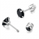 Obsidian Earrings - Pearl Cut
