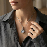 Moonstone Necklace - Wire Pendant