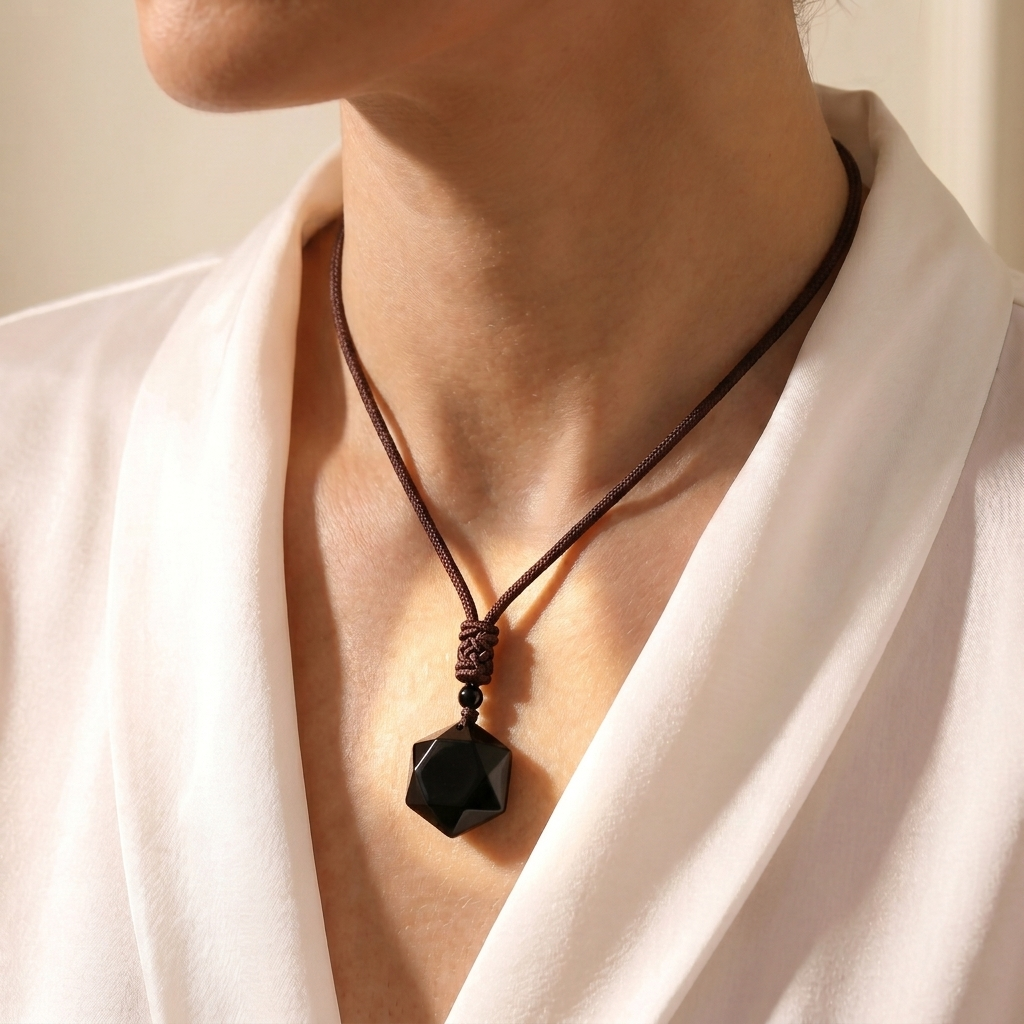 Obsidian Necklace - Protection Talisman
