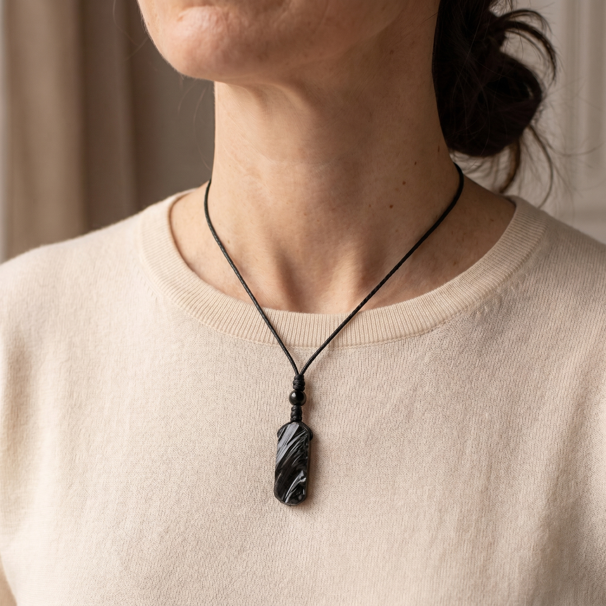 Obsidian Necklace- Nature