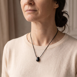Obsidian Necklace - Natural Necklace Teardrop Shape