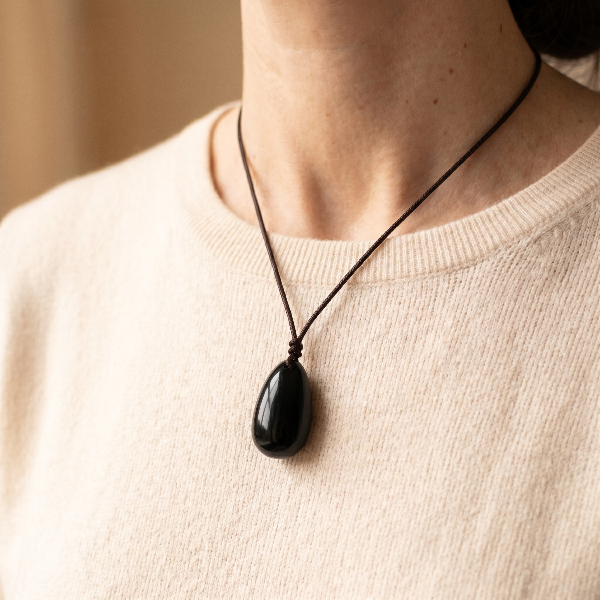 Obsidian Necklace - Nature Pendant