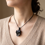 Obsidian Necklace - Nature Pendant