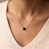 Tourmaline Necklace - Faceted Silver with Gold Plating