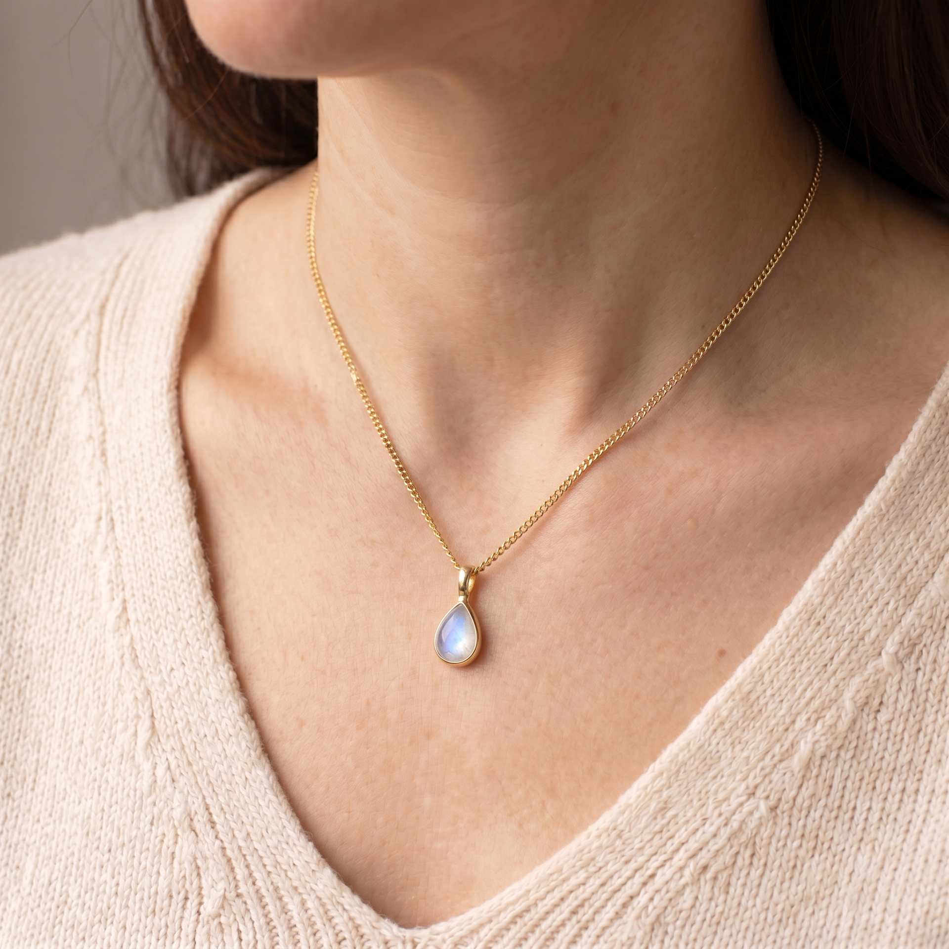 Moonstone Necklace - Silver