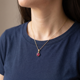 Ruby Necklace - Gold Plating