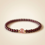 Ruby Bracelet - Faceted Pearls