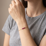 Ruby Bracelet - Delicate Pearls