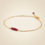 Ruby Bracelet - Delicate Pearls