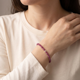 Ruby Bracelet - Pearls